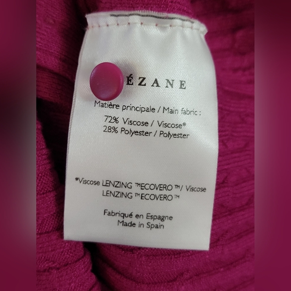 Sézane Ambroise Cardigan in Bright Plum Size Small Ribbed Knit Button Down - Picture 5 of 11